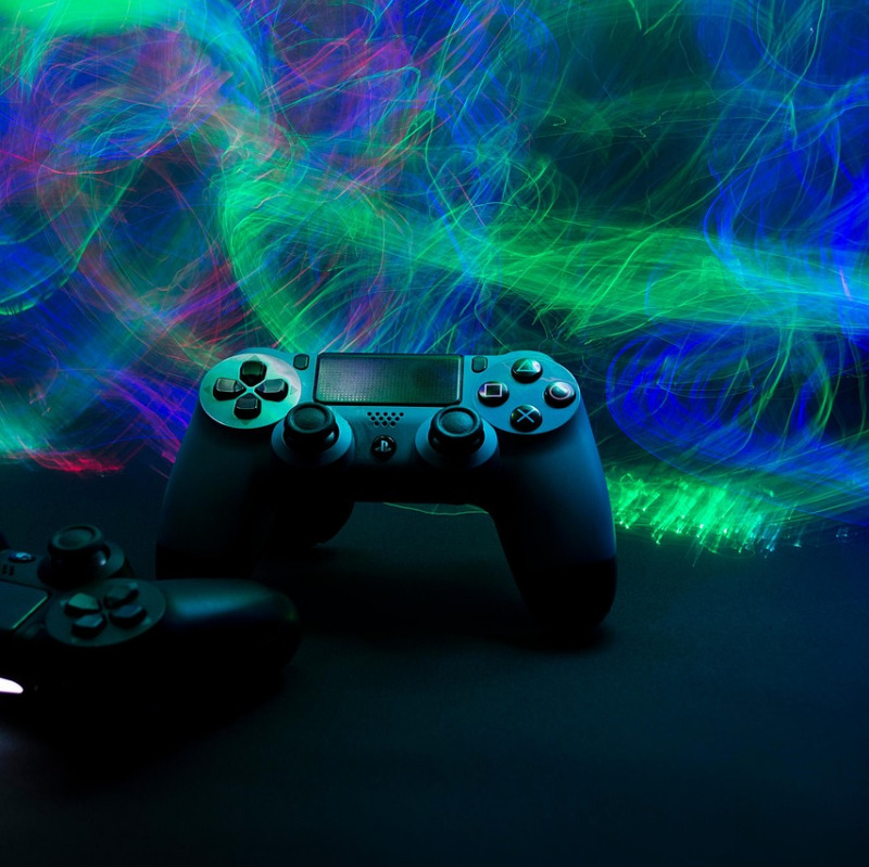 game controller neon